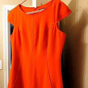 Woman's Orange knee length sheath dress 👗